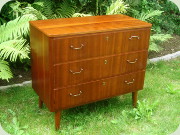 Swedish 50's mahogany
                          dresser