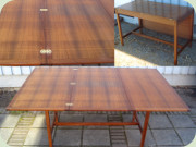Karl-Erik Ekselius combined drop leaf
                          desk and dining table, JOC Vetlanda Swedish
                          60's