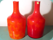Orange red vases Elme
                          Peacock