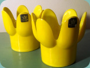 Yellow Royal Krona
                          votive candle holders by Bo Borgström Åseda