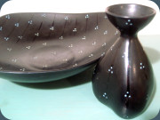 Gefle Lillemor Mannerheim Pärlor (Pearls)
                          bowl and vase