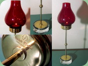 Brass and glass votive
                        candle holder by Gunnar Ander, Ystad Metall
