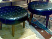 Round, vinyl foot
                          stools