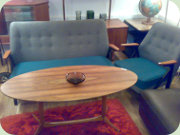 50s two coloured
                          Swedish sofa and easy chair