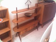 50s teak room divider
                          / shelf with drawers