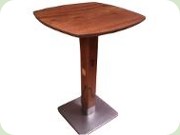 50's teak table on
                          steel base, Westbergs Furniture