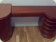 1940's mahogany dressing table with
                          cabinets