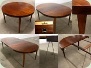 Danish 60's rosewood
                          dining table by Haslev, probably designed by
                          Severin Hansen Jr