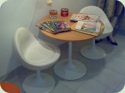 Johanson Design Venus
                          lounge chairs & tulip base table