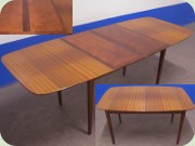 Swedish 50's mahogany
                          dining table with extension leaves