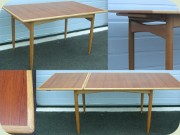 Rektangulärt matbord i
                          teak och ek med tilläggsskiva, 50-tal från
                          Seffle Möbelfabrik