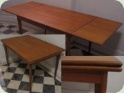 Matbord teak med
                          utdragsskivor, dansk design 50-tal eller
                          60-tal