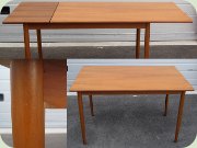 Swedish 50's or 60's
                          teak dining table with leaf