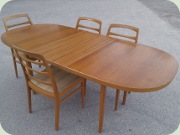 Bertil Fridhagen,
                          Bodafors, Reno 50's teak & oak oval dining
                          table and chairs