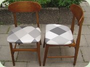 Set of 6 teak &
                          beech dining chairs Danish design 50's or 60's
                          design