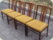 Set of four rosewood
                          chairs by Fridhagen, Bodafors