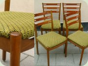 60's teak & teak
                          stained beech dining chairs IKEA Klint Della
                          Danish design