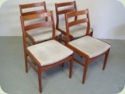 Set of four teak
                          dining chairs