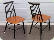 50's or 60's teak
                          & black spindle back chair