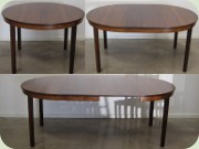 Swedish 60's round
                          rosewood dining table with leaves