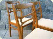 Set of four Swedish
                          50's oak dining chairs