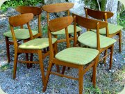 Set of 6 Danish design
                          teak dining chairs IKEA Monaco Farstrup