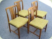 Set of four Swedish
                          60's walnut chairs by Linde Nilsson Lammhult