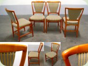 4 stolar med klädd
                          rygg och sits, Westbergs Möbler 50-tal