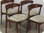 Set of four late 50's
                          or 60's Scandinavian design chairs