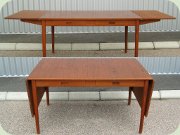 Swedish 60's teak drop
                          leaf desk or dining table with drawers by Nils
                          Jonsson, Troeds