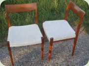 Set of 6 teak chairs,
                          Swedish design by Yngve Ekström for Troeds