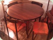60's rosewood dining
                          table & chairs by Nils Jonsson, Troeds
                          Bjärnum, Sweden
