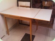 50's table with
                          Perstorp laminate top, "Virrvarr"