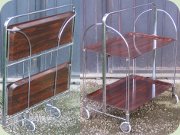 Folding bar cart
                          chrome & imitated rosewood, Bremshey &
                          Co, Germany