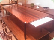 Swedish 60s rosewood
                          table with extension leaves, Tove & Edvard
                          Kindt Larsen, Seffle Möbelfabrik