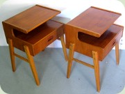 Swedish 50's or 60's
                          bedside tables