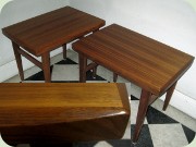 A pair of Scandinavian
                          60's walnut side tables