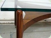60's Danish
                          design glass top rosewood coffee table by Sven
                          Ellekaer Chr. Linnberg Möbelfabrik