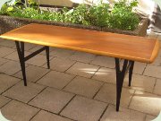 Swedish 50's or 60's
                          teak coffee table with Y-shaped legs