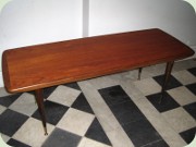 50's teak coffee table
                          with tapered legs