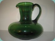60's green glass jug