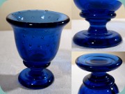 Rare 50's blue vase by
                          Monica Bratt, Reijmyre