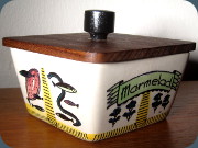 50's marmalade box
                          with teak lid Deco Hälsingborg #15 by Geo
                          Wide