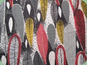 50's curtains with leaf pattern in different colours