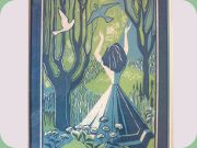 Vintage textile print by Ilse Roempke aka Ilse Claeson