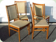 Set of four Swedish
                          60's walnut dining chairs