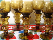 Amber
                          wine glasses