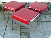 3 chrome and vinyl
                          stools